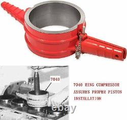 7040 Piston Ring Compressor Tool, Adapter & Anti-Polishing Ring Fits Cummins ISX