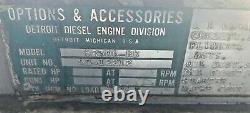 Detroit Diesel 6-110 Model 62306-RD couple to a GE Marine generator