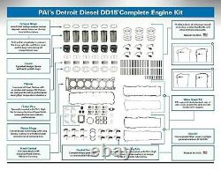 In Frame Engine Overhaul Rebuild Kit for Detroit Diesel DD15. PAI # DD1501-145