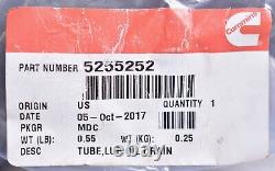 OEM Cummins Lub Oil Drain Tube 5255252 Factory Sealed
